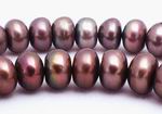 Large Gleaming Tungsten Pearl Rondell Beads
