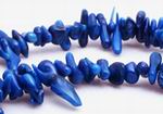 Unusual Blue Root Coral Chip Beads