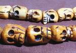 30 Unusual Bone Skull Beads - Individually Carved