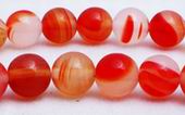Luscious Red Agate Bead Strand - 8mm