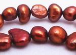 Golden Copper Biwa Pearl Strand