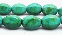 Unusual Green Turquoise Hexagonal Barrel Beads