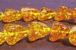 Bell-Shape Amber Nugget Beads - Unusual!