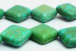 Turquoise Diamond-Shape Tile Beads