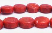 Unusual Red Coral Sponge Button Beads