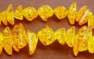 Snaffy Yellow Triangle Amber Beads