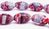 Dreamy Millefiori Red & Blue Flower Beads