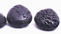 8 Giant Volcanic Lava Teardrop Beads