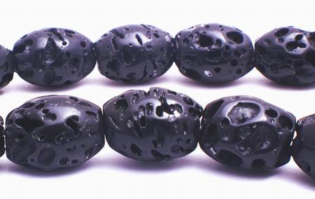 Volcanic Lava Barrel Beads