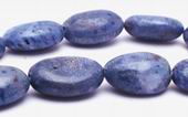 Unusual Blue Sponge Coral Flat Oval Beads - Large