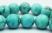 Large 14mm Spider Vein Blue Turquoise Beads