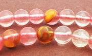 Fire Cherry Quartz Beads - Natural!