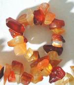 Multi color Carnelian Chip Beads - Long 32inch