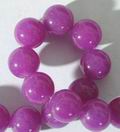 Lovely  Purple Chinese Jade 12mm Bead Strand