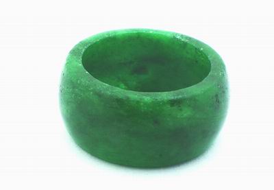 Glamorous Chunky Chinese Green Jade Ring