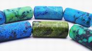 Blue & Green Turquoise Tube Beads - Large 20mm