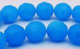 Faceted Blue Chalcedony Beads - Large 10mm