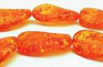 Twisted Amber Oval Beads