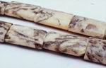 Tiger Feldspath Jasper Puff Pillow Beads