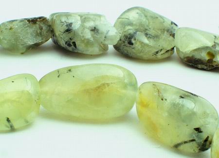 Large Cape Emerald  Quartz Nugget Beads