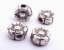 100 x 6-Petal Flower Bead Spacers - 925