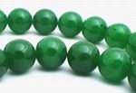 Vivid Large 14mm Green Jade Beads