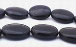 Haunting Black Onyx Puff Oval Beads