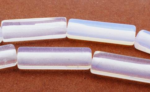 Mystical Opalite Moonstone Tube Beads