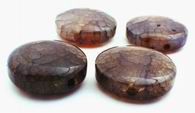 8 Large Web Agate Button Beads