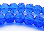 Faceted Sparking Sapphire Blue Glass Beads