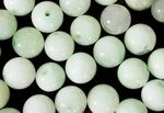 50 Large 10mm Apple White Chinese Jade Beads