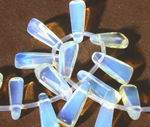 Enchanting Icicle-shaped Opalite Glass Beads