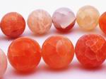 Large Orange Fire Agate Beads - 14mm