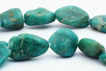 Russian Green Amazonite Nugget Beads