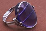 Seductive Purple Glass Ladies Ring