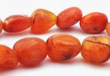 Polished Free-Form Carnelian Nugget Beads