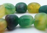 Grand Green Agate Nugget Beads - Large