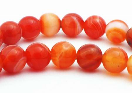 Shiny Polished Red Agate 6mm Beads