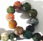 Large Faceted Majestic Indian Agate 12mm Beads