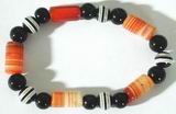 Chinese Banded Agate & Onyx Bracelet