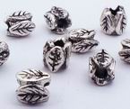 50 Silver Four Leaves Bead Spacers