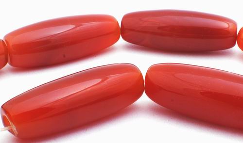 Slinky Long Green Carnelian Teardrop Beads: MrBead