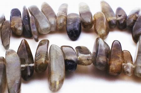 Sleek Natural Labradorite Fancy Drop Beads