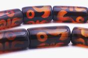 Mysterious Dzi Agate Tube Beads