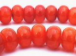 Vibrant Red Fire Agate Rondel Beads