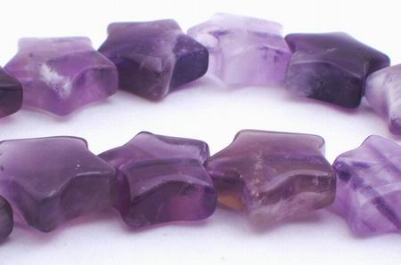 Enchanting Star Amethyst Beads - Unusual!