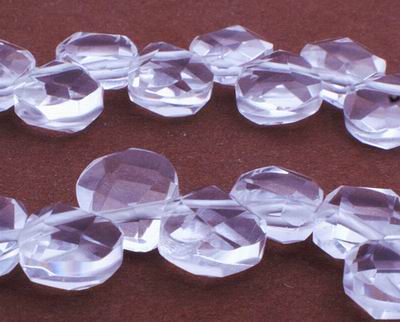 35 Magical Faceted Briolette Crystal Beads
