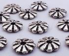 50 Silver 9-Petal Bead Spacers - 925