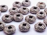 100 Silver Weave Bead Spacers - 925