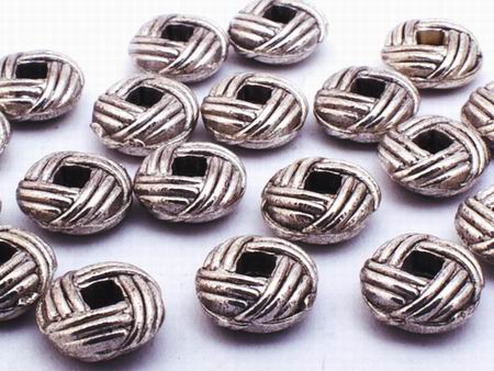 100 Silver Weave Bead Spacers - 925